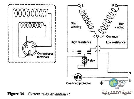 وظيفة الريلاي - منتدى القرية الإلكترونية refrigerator compressor relay wiring diagrams 